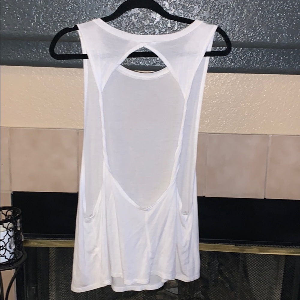 White Muscle Tank Top